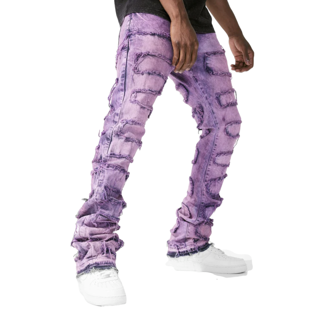 Purple stacked jeans 2025