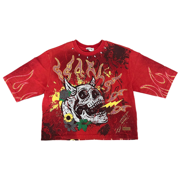 kleep-floral-skull-rhinestone-mens-cropped-tee-vintage-red-memphis-urban-wear