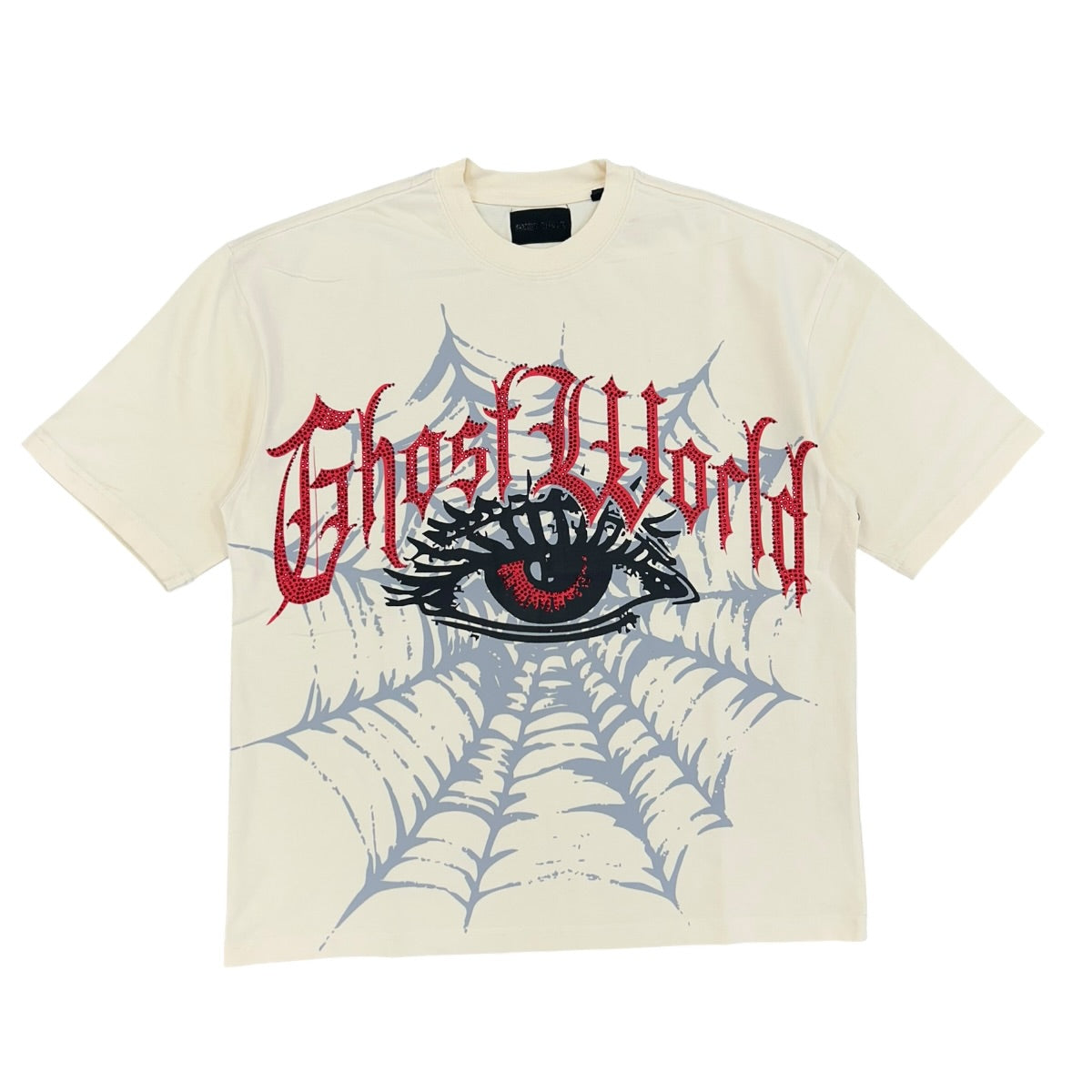 GHOST WORLD | EYE WEB GRAPHIC TEE - CREAM