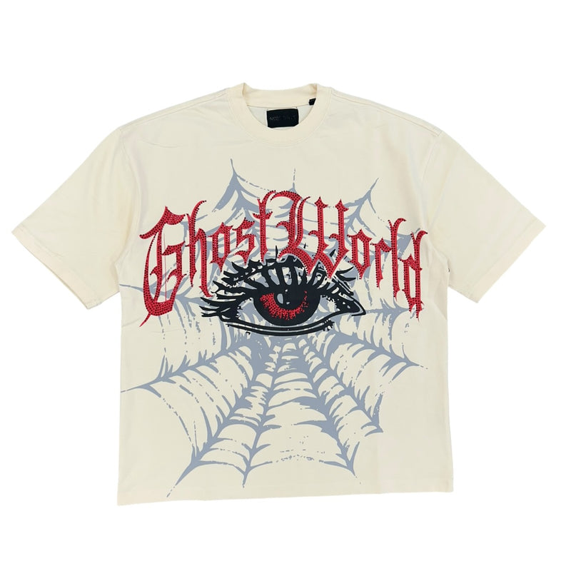 GHOST WORLD | EYE WEB GRAPHIC TEE - CREAM
