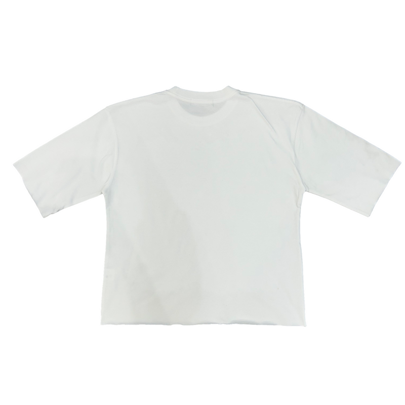 Papercut | All Day Every Day Angel Graphic Cropped Tee - White