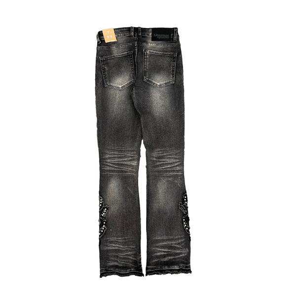 voyage-studios-pearl-flame-mens-flare-jeans-black-wash-memphis-urban-wear