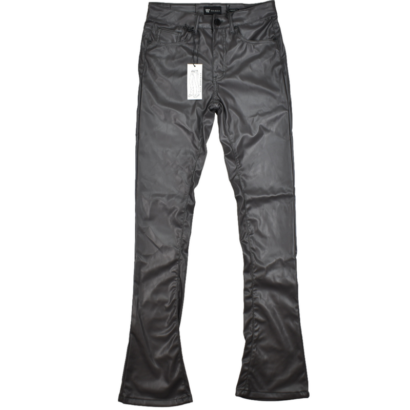 waimea-stacked-fit-leather-pants-charcol-memphis-urban-wear