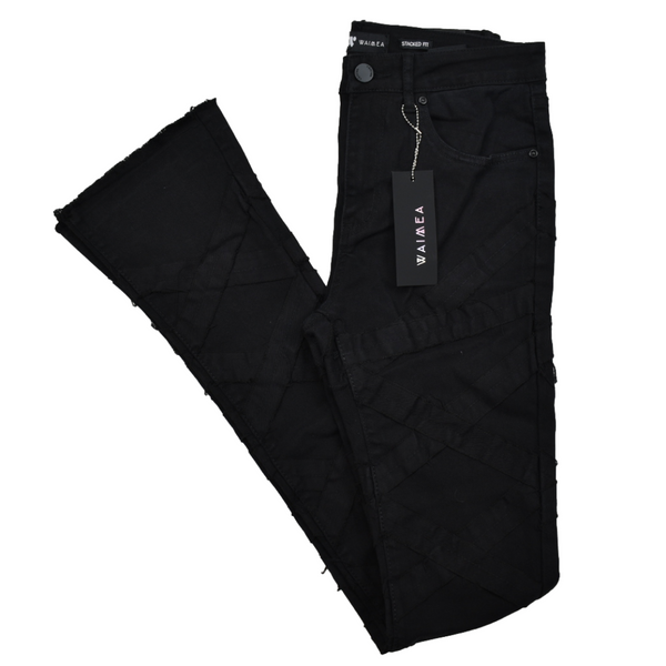 waimea-stacked-fit-jet-black-jeans-memphis-urban-wear-1