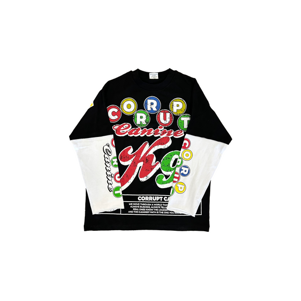 corrupt-k9-multi-color-graphic-long-sleeve-mens-tee-black-white-memphis-urban-wear