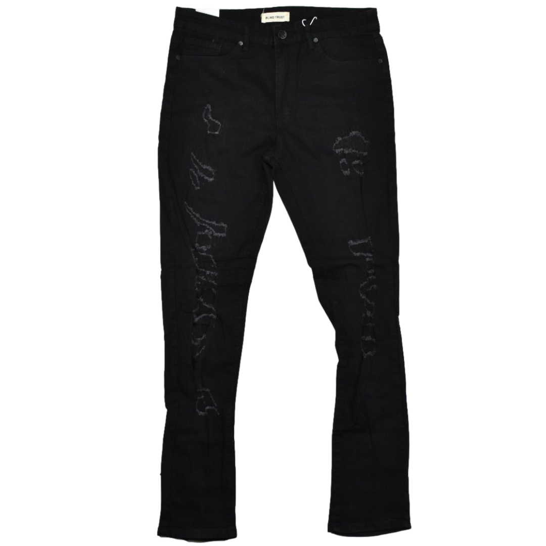 Blind Trust Men's Black Jeans Slim Fit | Memphis Urban Wear