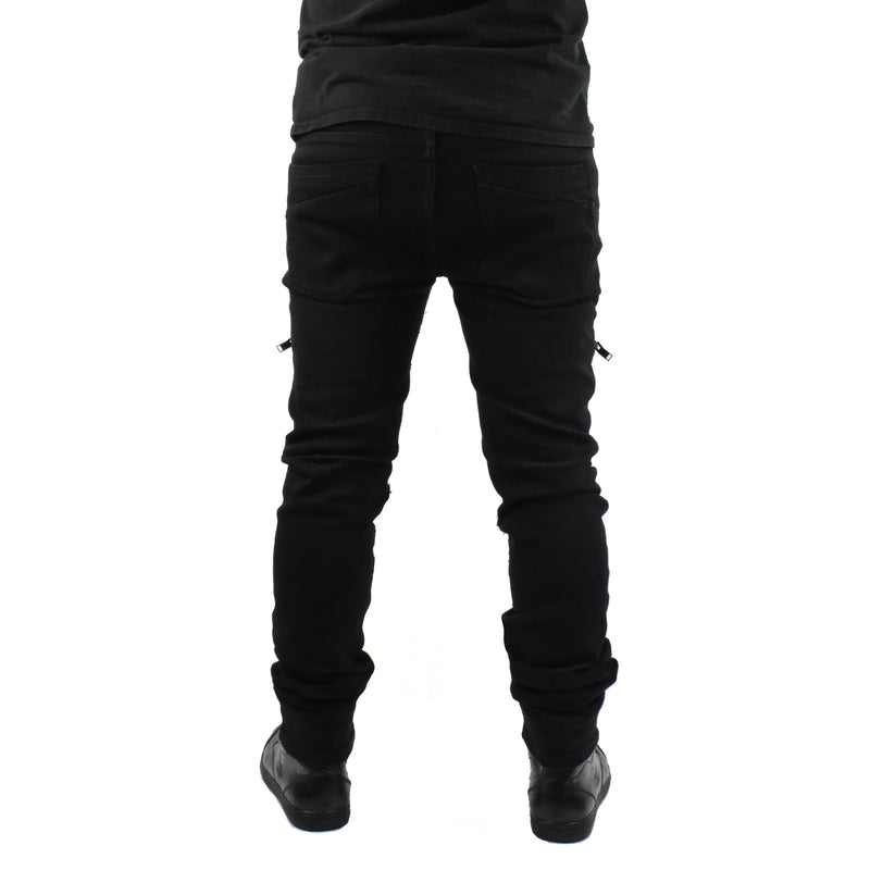 Men's biker jeans Black | Memphis-Urban-Wear