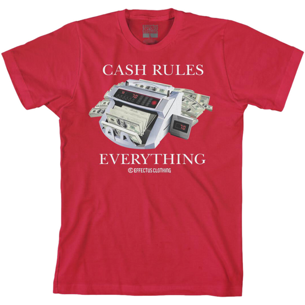    Effectus-Clothing-Cash-Rules-Red-T-Shirts-Memphis-Urban-Wear