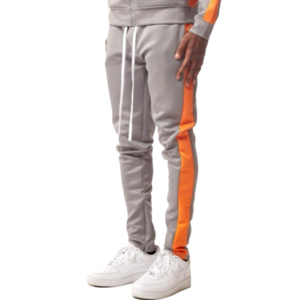     Rebel Minds Track Pants Grey Orange Memphis Urban Wear