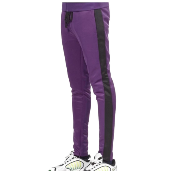 Black and best sale purple track pants