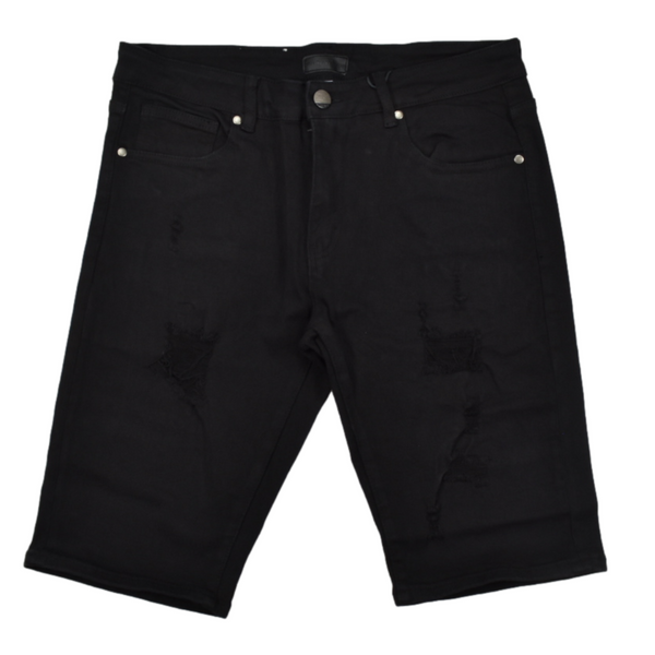bleecker-ripped-repaired-denim-shorts-black-memphis-urban-wear