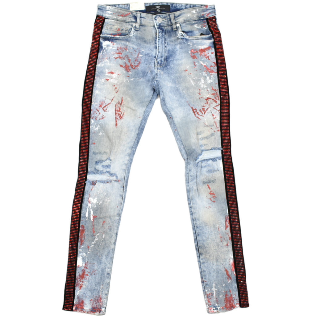 Jordan Craig Jeans Paint Rhinestone Memphis Urban Wear