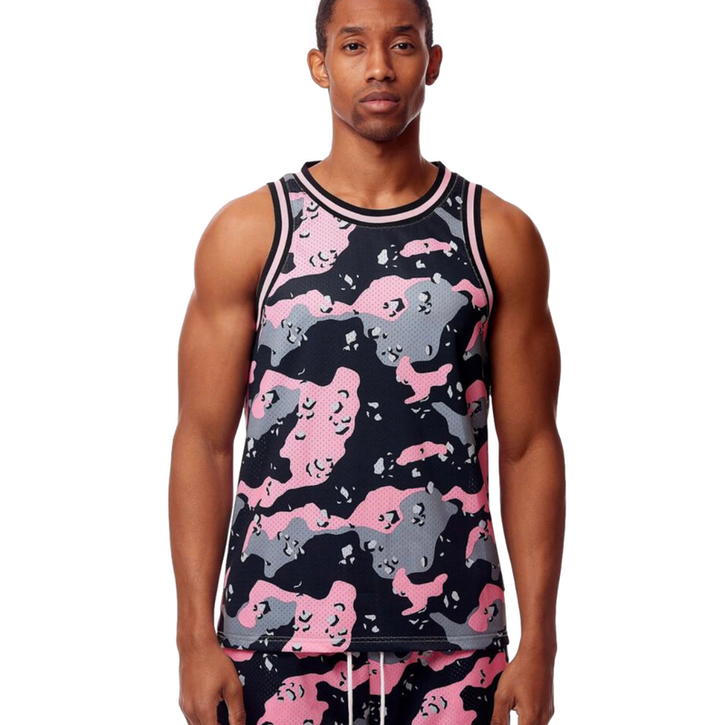 Camouflage Sleeveless Tank Top Basketball Jersey Vest Design